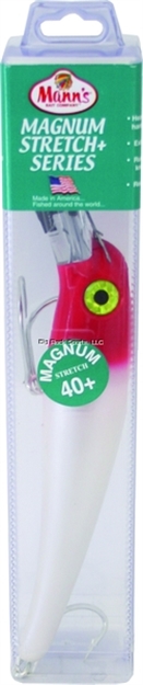 Picture of Mann's Bait Company Magnum Stretch 40+ Floating/Diving Trolling Lure, 14", 8 Oz, Thru-Body Wire, Red Head