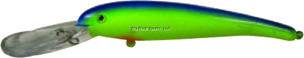 Picture of Mann's Bait Company Smooth Body Stretch 25+ Floating/Diving Trolling Lure, 8", 2 Oz, Chartreuse/Blue