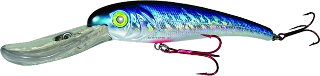 Picture of Mann's Bait Company Textured Stretch 15+ Floating/Diving Trolling Lure, 4 5/8", 1/2 Oz, Chrome Blue