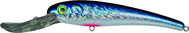Picture of Mann's Bait Company Textured Stretch 25+ Floating/Diving Trolling Lure, 8", 2 Oz, Chrome/Blue