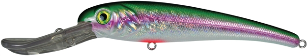 Picture of Mann's Bait Company Textured Stretch 25+ Floating/Diving Trolling Lure, 8", 2 Oz, Green Mullet Holographic