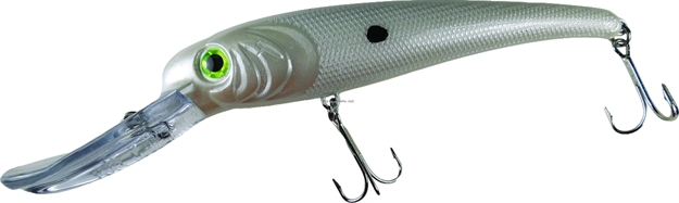 Picture of Mann's Bait Company Textured Stretch 25+ Floating/Diving Trolling Lure, 8", 2 Oz, Pearl White