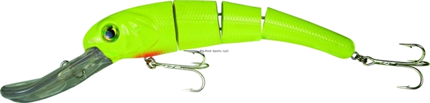 Picture of Mann's Bait Company Textured Stretch Alive Floating/Diving Jointed Trolling Lure, 9", 3 Oz, Chartreuse