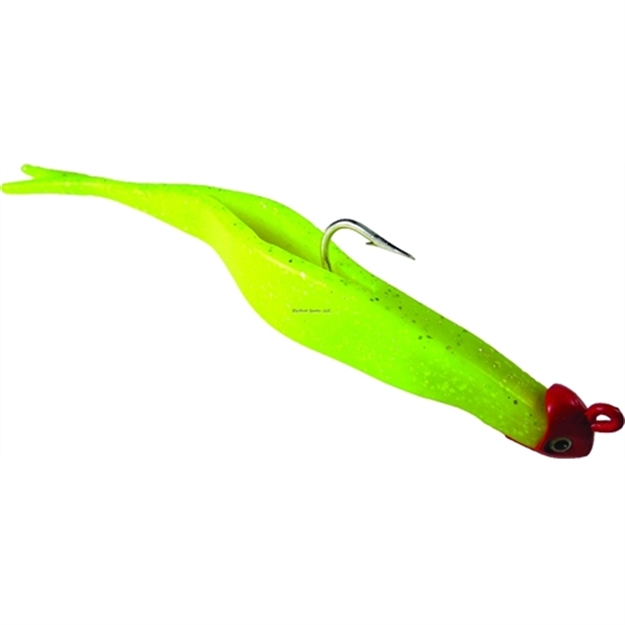 Picture of Mann's Bait Company Monster Reel'n Shad Swimbait, 9", Striper Chartreuse/Silver Flake, Floating