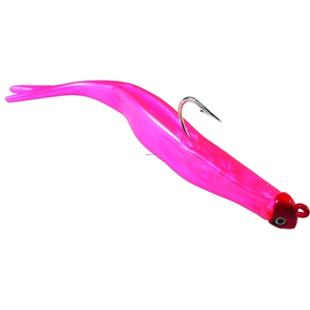 Picture of Mann's Bait Company Monster Reel'n Shad Swimbait, 9", Striper Pink/Pearl Flake, Floating