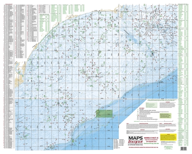 Picture of Maps Unique Murrell's Inlet (Side 1)/Charleston (Side 2) Map
