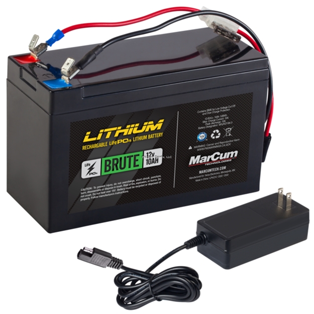 Picture of Marcum 12V10amp Lifepo4 Battery And 3Amp Charger Kit