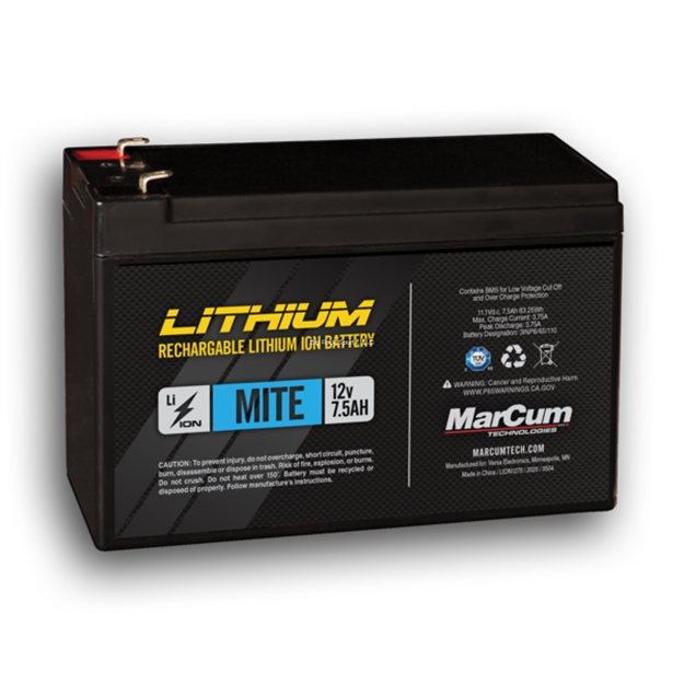 Picture of Marcum 12V7.5Amp Lithium Ion Battery Only