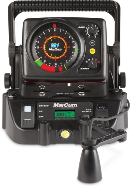 Picture of Marcum M1 Flasher/Lithium Shuttle Combo, Truecolor Mbc Technology, 1000W, 5 Ft. Bottom Lock Zoom