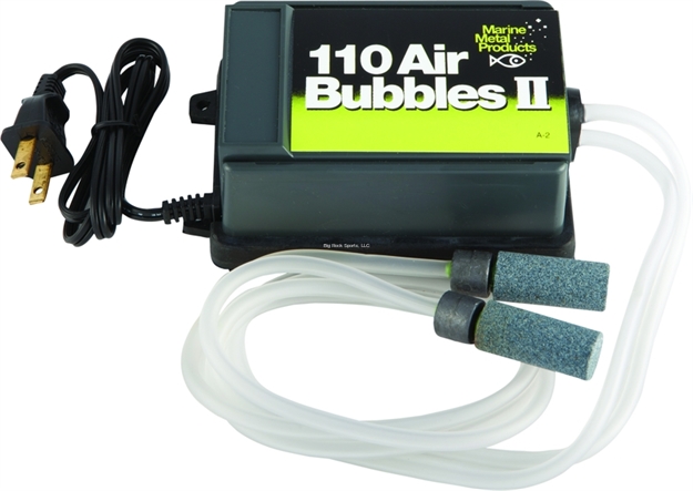 Picture of Marine Metal 110 Air Bubbles II Pump 110V AC W/Tubing 2 Air Stones & Wgts