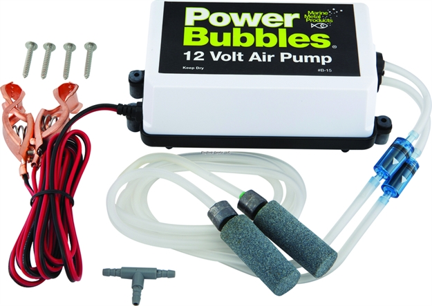 Picture of Marine Metal Power Bubbles Air Pump 12V DC 360 Gph For 10-25 Gallon