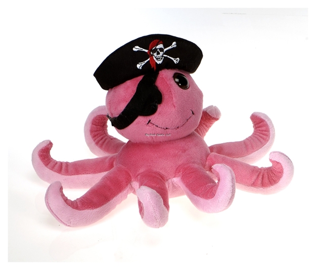 Picture of Marine Sports 7" Pirate Octopus - Pink W/Pirate Handbook Plush