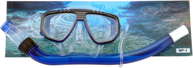 Picture of Marine Sports Adult Snorkel Set Pvc Blue Double Pane