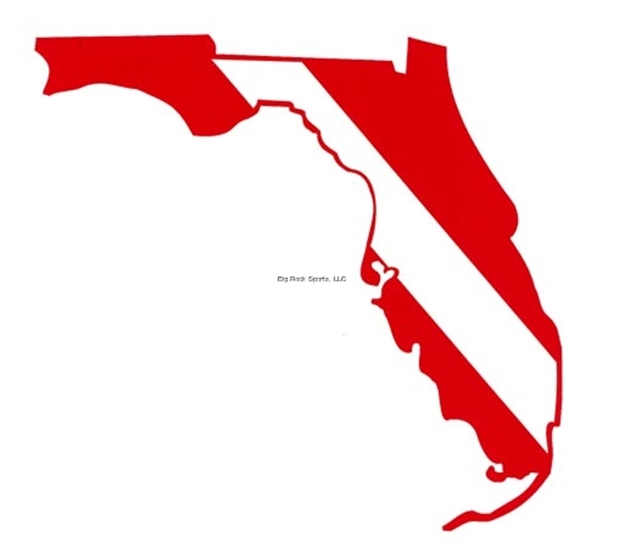 Picture of Marine Sports Florida 8 Red & White Double Vinyl Decal Art Cut-Out