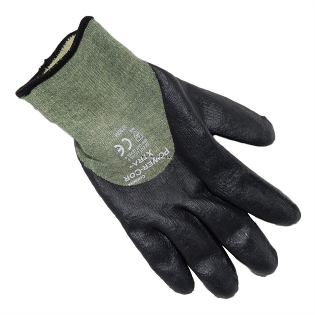 Picture of Marine Sports Glove Power-Cor Xtra Kevlar / Stainless Steel Synthetic Fiber Shell -Black Foam Nitrile -Cut Level 5 -Large