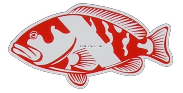 Picture of Marine Sports Grouper 8 Red & White Double Vinyl Decal Art Cut-Out