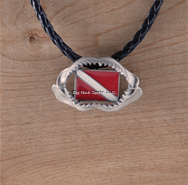 Picture of Marine Sports Jaws Pewter Pendant W/ Black Braided Cord 18"