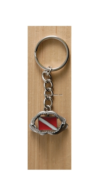 Picture of Marine Sports Jaws Shark Dive Pewter Key Chain