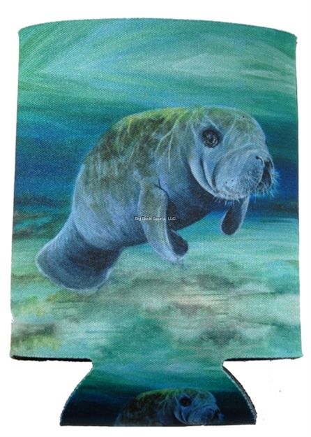Picture of Marine Sports Manatee Kan-Tastic Seascape Insulated Can / Bottle Kooler And Holder Full Color Print 3 Sides