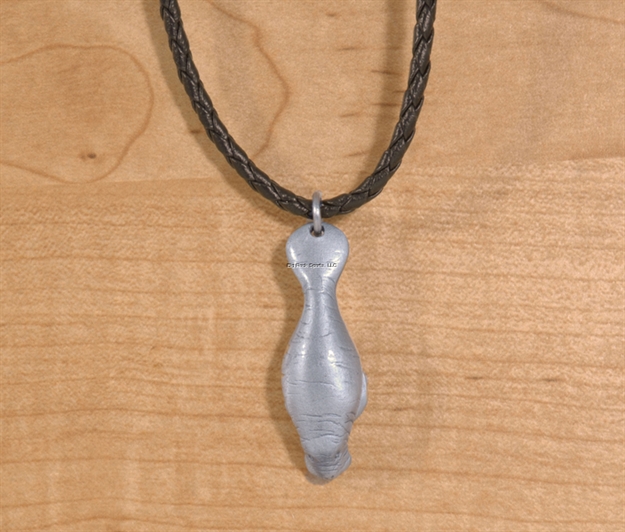 Picture of Marine Sports Manatee Pewter Pendant W/ Black Braided Cord 18"