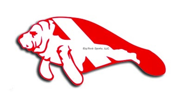 Picture of Marine Sports Mantee 8 Red & White Double Vinyl Decal Art Cut-Out
