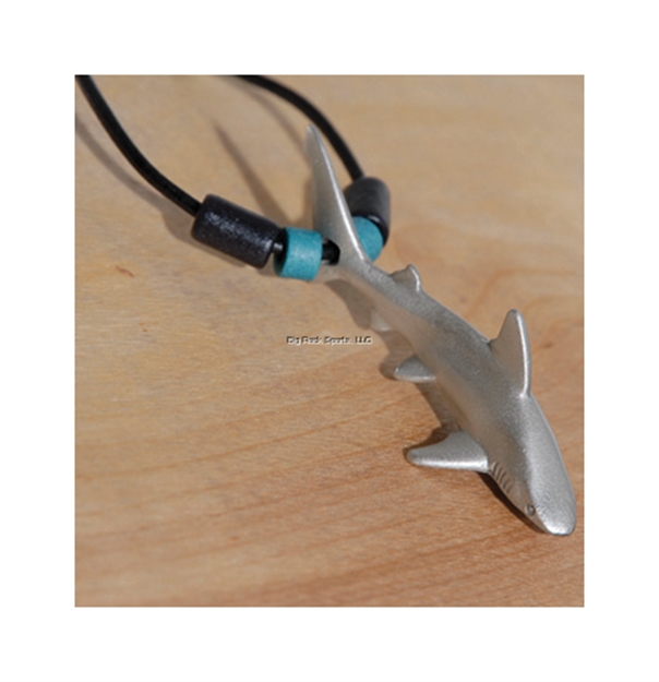 Picture of Marine Sports Reef Shark Pewter Pendant W/ Black Leather Cord 18"