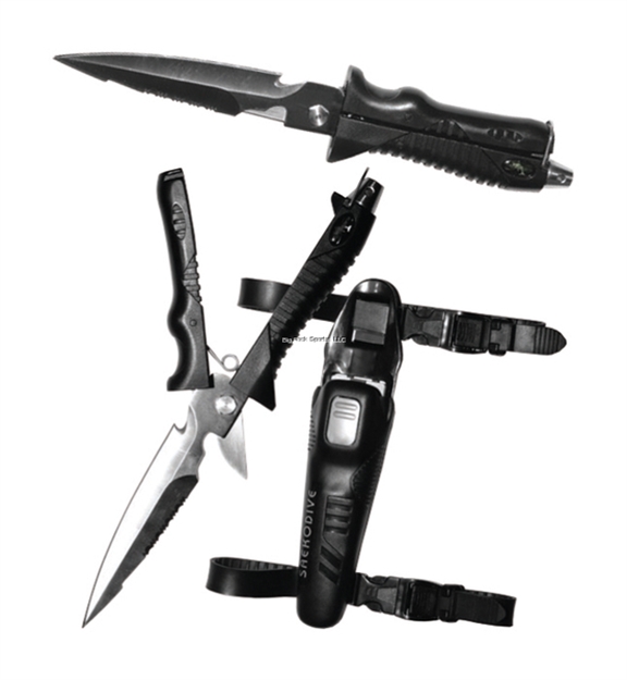 Picture of Marine Sports Scissor Knife 2 IN 1 - 420 Stainless Steel - 6" Blade - 11 " Length - Serrated Edge & Line Cutter