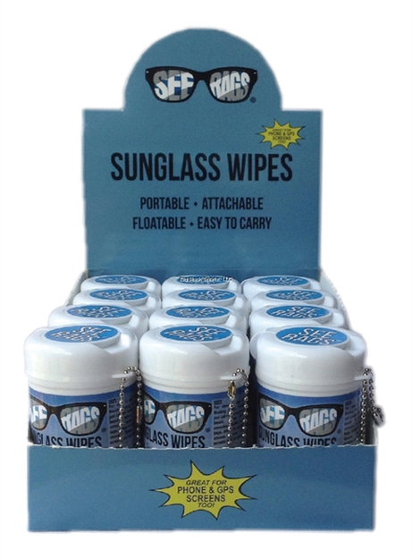 Picture of Marine Sports See Rags Eyewear Wipes 12 PC Display - Great For Phone & Gps Screens - 30 Wipes - NO Break