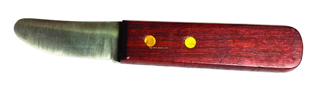 Picture of Marine Sports Shelling Knife - Stainless Steel Blade, Red Rose Handle - 6.25" With 2.25" Blade