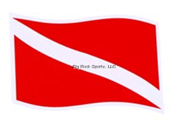 Picture of Marine Sports Wave Dive Flag 8 Red & White Double Vinyl Decal Art Cut-Out