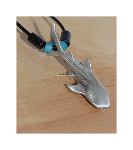 Picture of Marine Sports Whale Shark Pewter Pendant W/ Black Leather Cord 18"