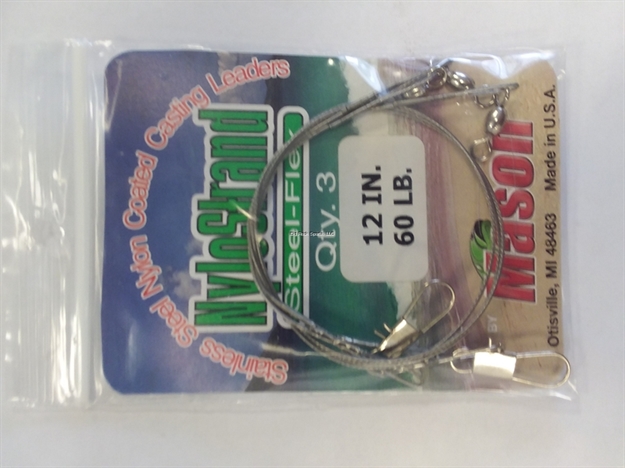 Picture of Mason 12" 60# Nylon Leaders Bright 3/Bag