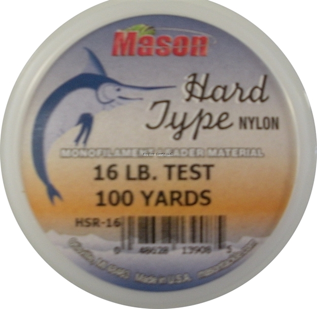 Picture of Mason Hard Type Nylon Leader Material - 16 Lb, 100 YD Keeper