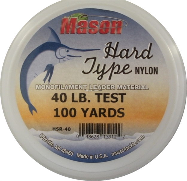 Picture of Mason Hard Type Nylon Leader Material - 40 Lb, 100 YD Keeper