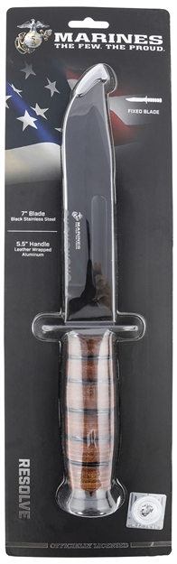 Picture of Master Cutlery Llc Usmc 7" Bowie Blade W/ Leather Sheath MT122MRCS