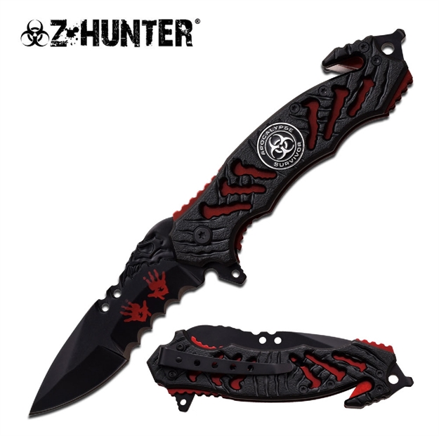 Picture of Master Assisted 3.50 IN Blade Black-Red Aluminum Handle