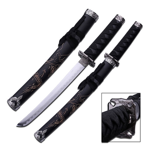 Picture of Master Cutlery 21In Carved Dragon Tanto Blade Sword-Scabbard