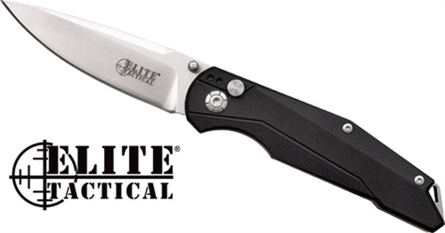 Picture of Master Cutlery Elite Tactical Cruiser 3" Drop Point Folder Black/Ss! ETFDR007