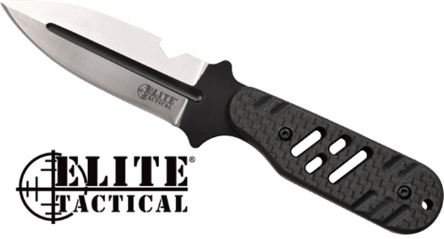 Picture of Master Cutlery Elite Tactical Minion 2.75" Spear Point Fixed Black/Ss! ETFIX008
