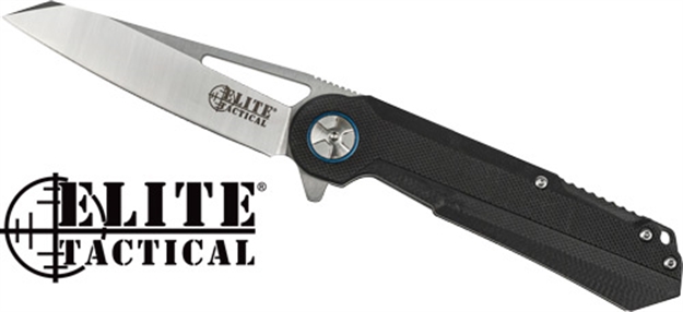 Picture of Master Cutlery Elite Tactical Reticle 3.5" Wharncliffe Folder Black/Ss! ETFDR004BBL