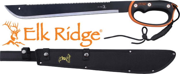 Picture of Master Cutlery Elk Ridge Machete 24" Blade W/Sheath D-Handle Black/Ss