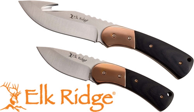 Picture of Master Cutlery Elk Ridge Pursuit 3.75" Gut Hook/Drp Pnt Combo W/Sheath