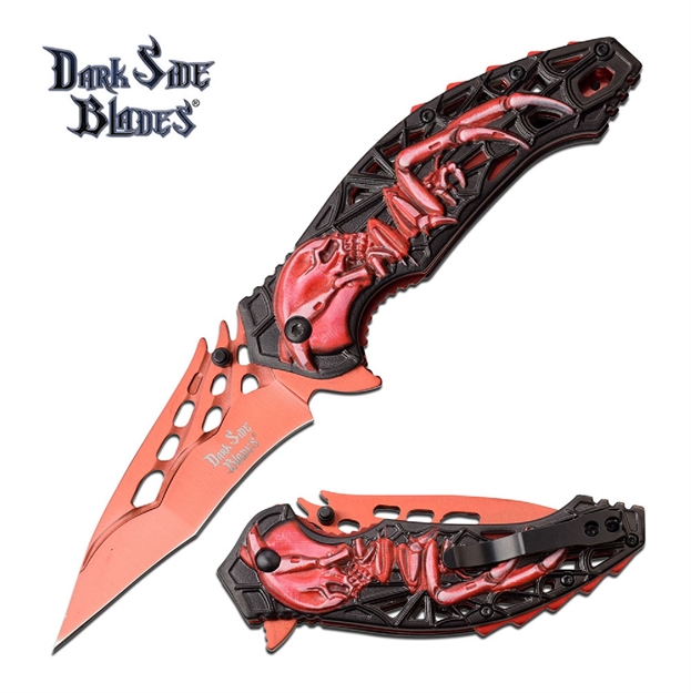 Picture of Master Dark Side Assisted 3.5 IN Red Blade Red Handle