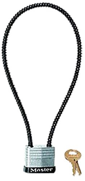 Picture of  Master Lock 107Dspt Cable Lock Keyed Different Open With Key Silver Steel Firearm Fit- Universal 14" 071649214301
