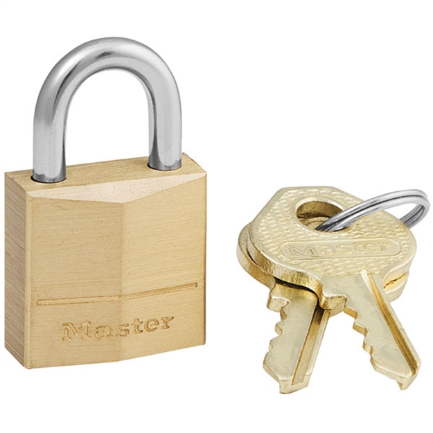Picture of  Master Lock 120D Padlock  Open With Key Gold Brass 071649376504