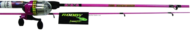 Picture of Master Roddy Hunter 5'6" Led Spincast Combo Pink 2Pc W/Line