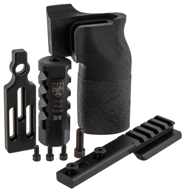 Picture of Masterpiece Arms 308Pmraccbundle Accbundle  Dn3 Muzzle Brake, Vertical Grip, V4 Spigot Mount & Bag Rider For 308 Win Masterpiece Arms Pmr 866803037908 -