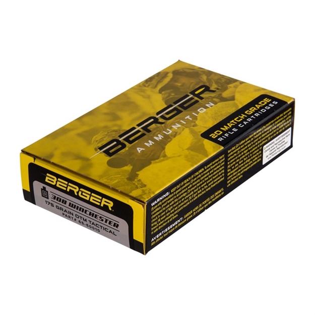 Picture of  Berger Bullets 60010 Tactical Rifle 308Win 175Gr Hybrid Open Tip Match 20 Per Box/10 Case