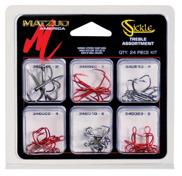 Picture of Matzuo Treble Hooks Assortment 24Pk