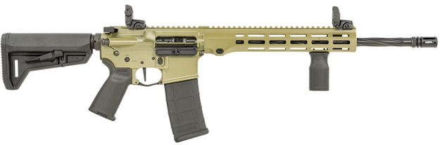 Picture of  Maxim Defense Mxm49736 Md15 L 5.56X45mm Nato 30+1 16" Fluted Barrel, Bazooka Green Rec/M-Lok Handguard, Black Magpul Furniture, Sl-K Stock, Mbus Sights, Blackout Defense Flat Trigger